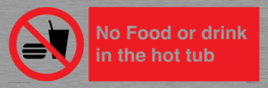 No Food or drink in the hot tub